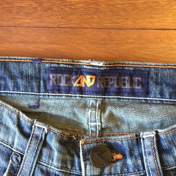 Rock & Republic Distressed embellished Denim sz 25 NWT​ - Picture 4 of 6